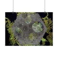 Abstracte botanische maan horizontale poster 