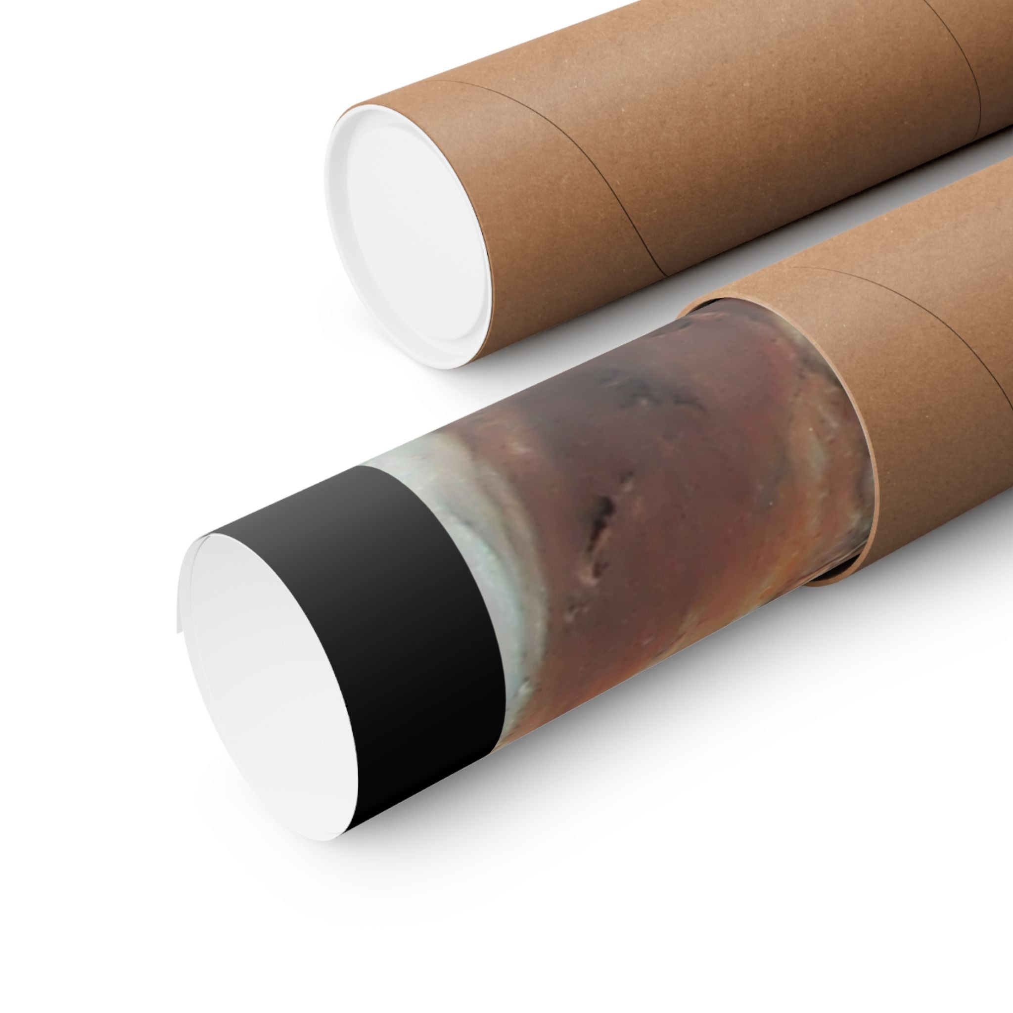 Abstract Rust & Stone Matte Poster — Industrial Geode Wall Art