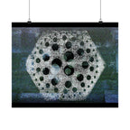 Abstract Geometric Hexagon Poster — Matte Horizontal Wall Art