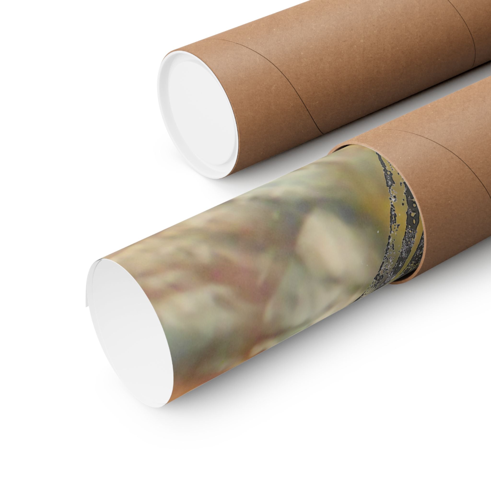 Abstracte geometrische textuur, matte horizontale poster | Industriële maankunst 