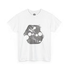 Hexagon Circles Graphic Tee — Digital Manual Print Art