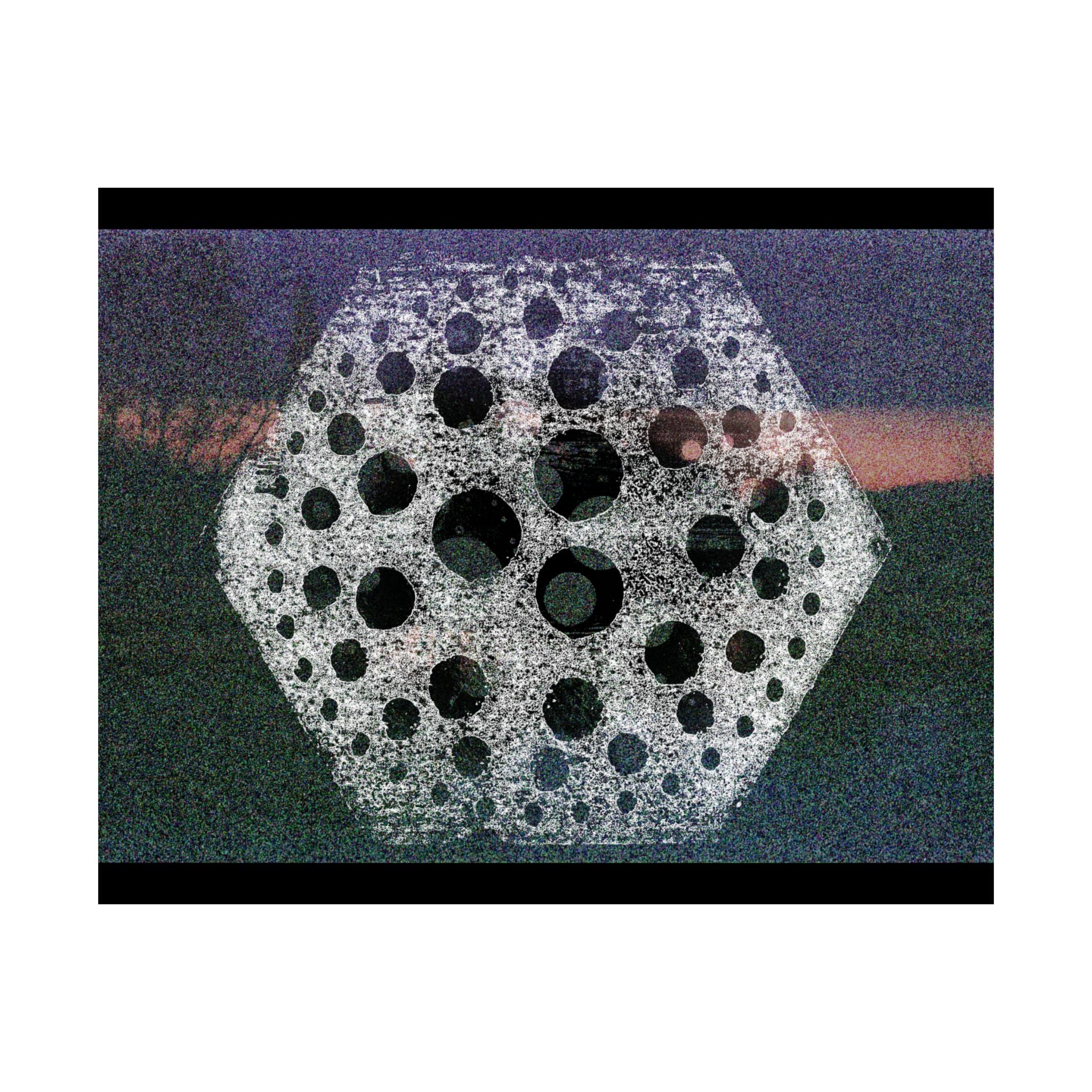 Abstract Geometric Moon Poster — Matte Horizontal Art Print