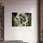 Abstract Green Bubble Matte Poster — Botanical Surreal Horizontal Wall Art