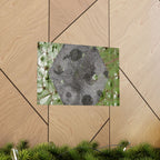 Botanical Hex Abstract Matte Poster — Green Leaf Texture Horizontal Wall Art