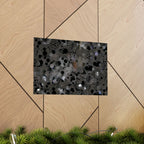 Abstract Black Bubble Matte Horizontal Poster — Modern Minimalist Wall Art