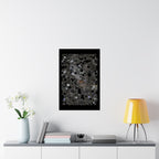 Abstract Black Bubble Matte Poster — Modern Geometric Wall Art