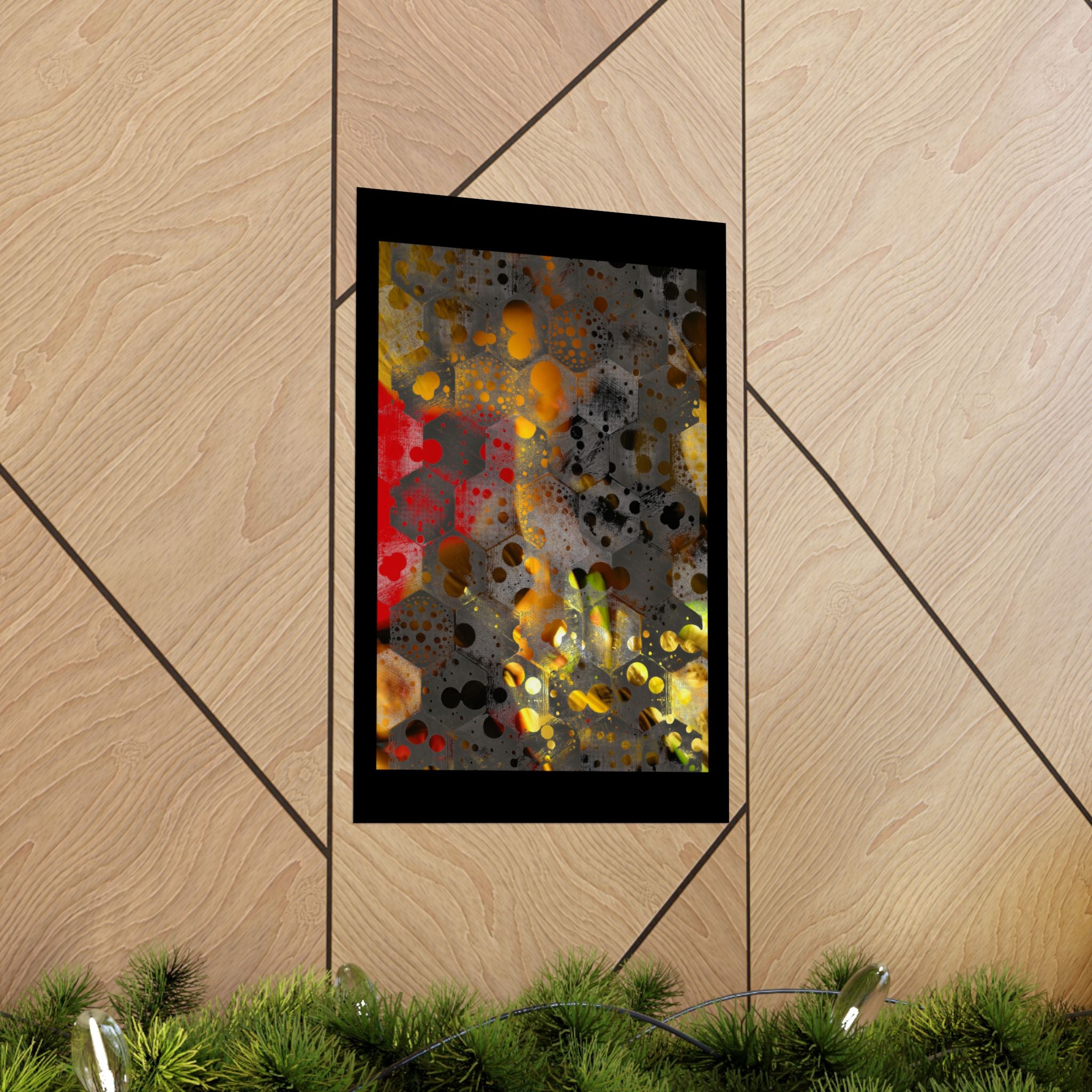 Abstract Bubble Texture Matte Poster — Modern Industrial Wall Art