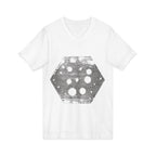 Hex Moon Graphic Tee Design Hex11 — Distressed Space Cheese Vintage Astronomy V-Neck T-Shirt