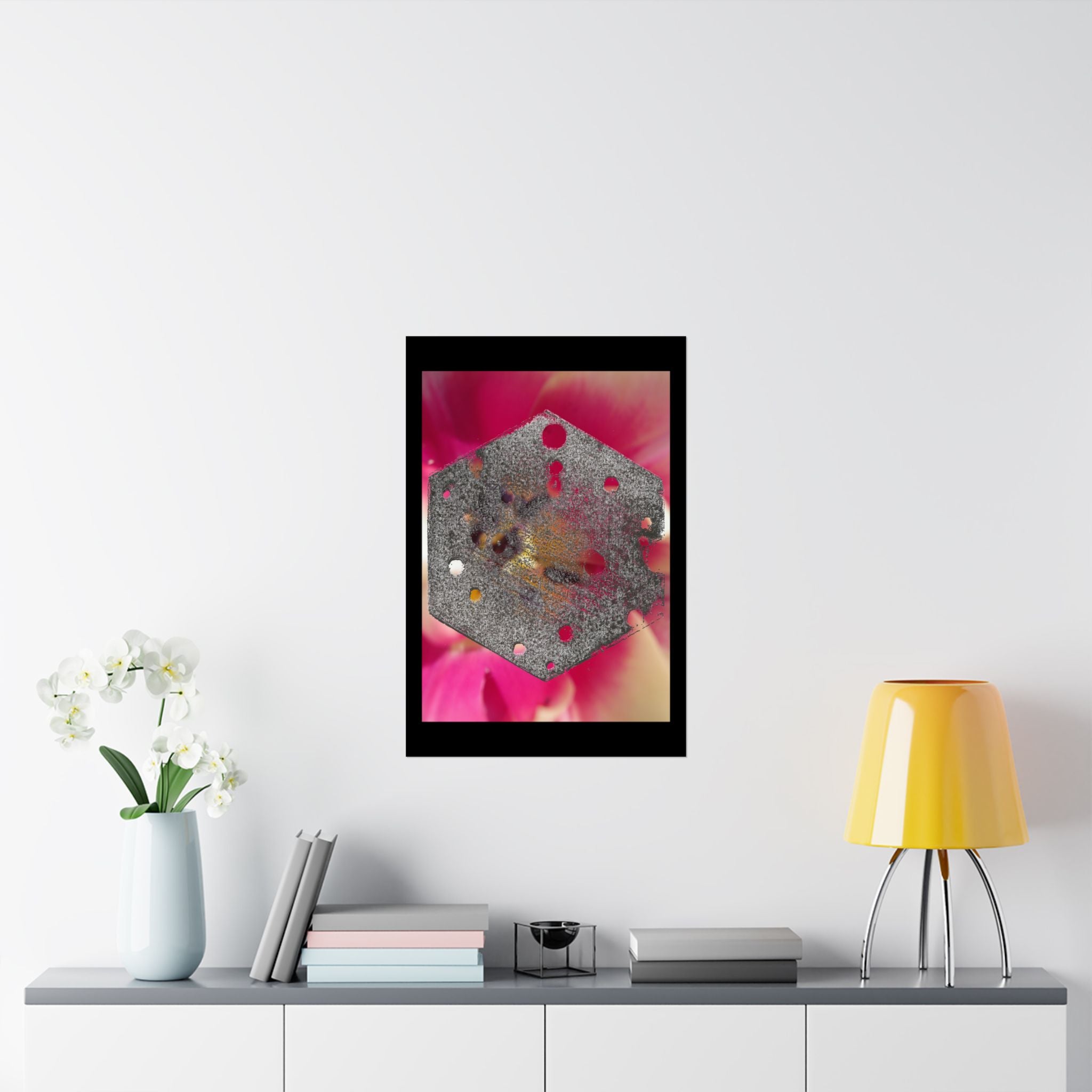 Abstract Hexagon Overlay poster | Matte Vertical Posters