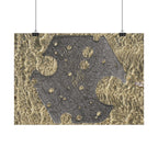 Poster met watergouden rimpelingen — Horizontale wanddecoratie 