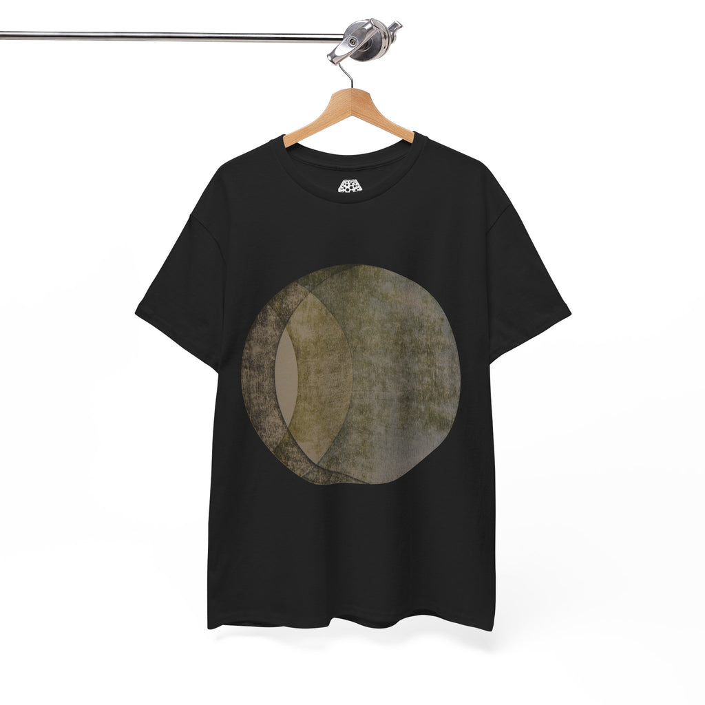 Moon Phase Graphic Tee — Vintage Crescent Circle Design