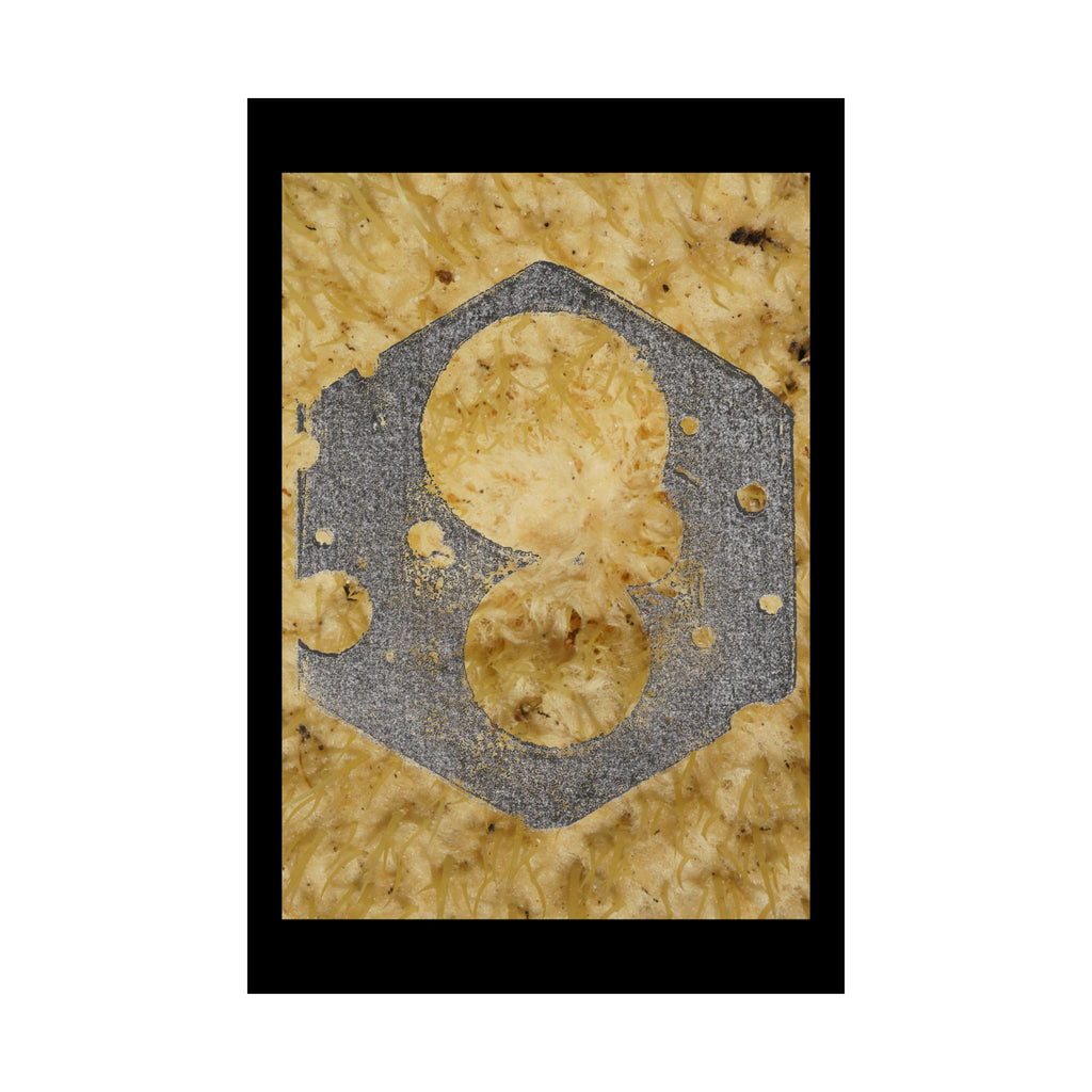 Industrial Metal Plate on Plywood Poster | Matte Vertical Poster