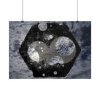 Abstract Celestial Hex Poster — Moody Space Wall Art