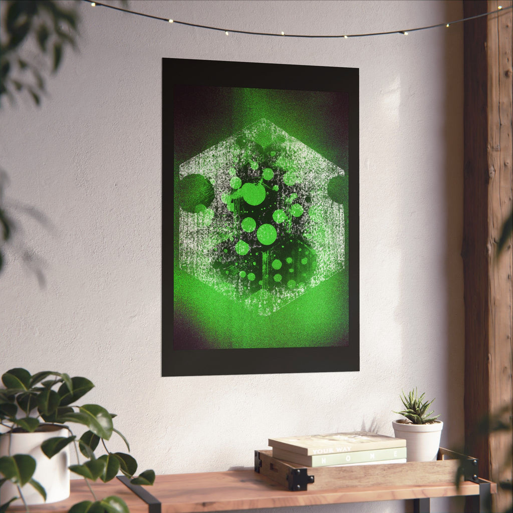 Abstract Green Hex Poster