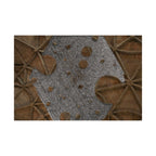 Matte horizontale poster — Horizontale kunst met metalen textuur van een kathedraalplafond 