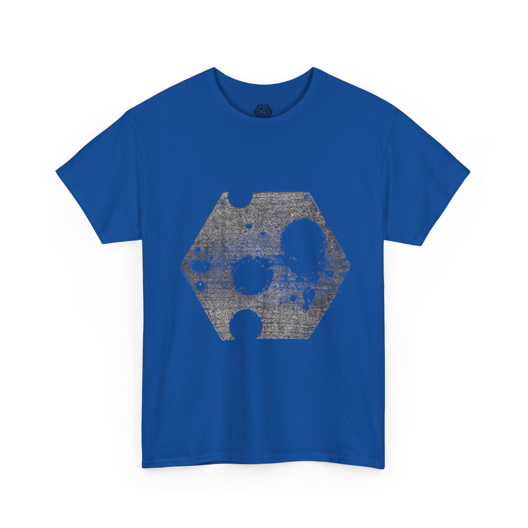 Hexagon Circles Graphic Tee — Digital Manual Print Art