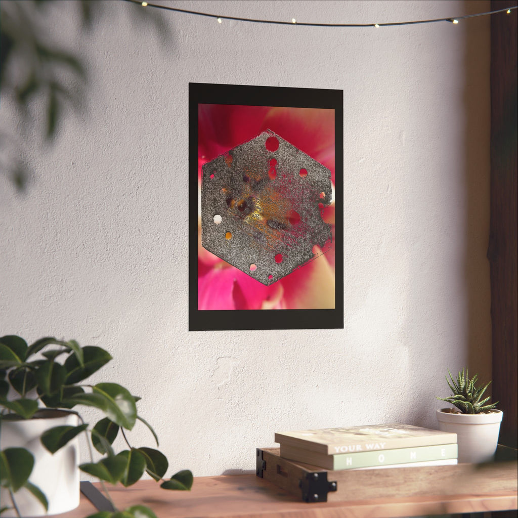 Abstract Hexagon Overlay poster | Matte Vertical Posters