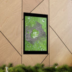 Water Droplet Leaf with Wood Texture Poster | Matte Vertical Poster