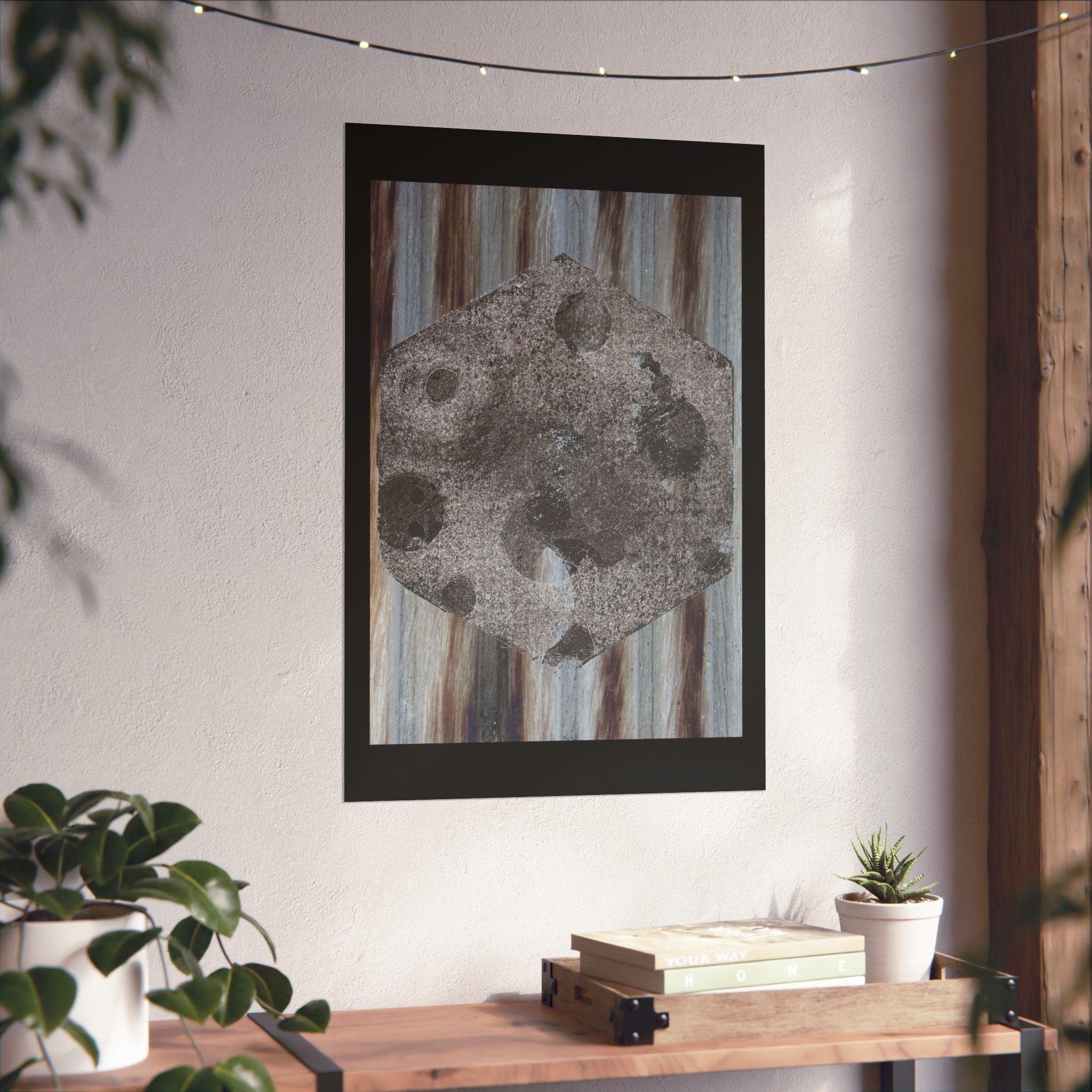 Abstract Moonstone Poster — Matte Vertical Wall Art