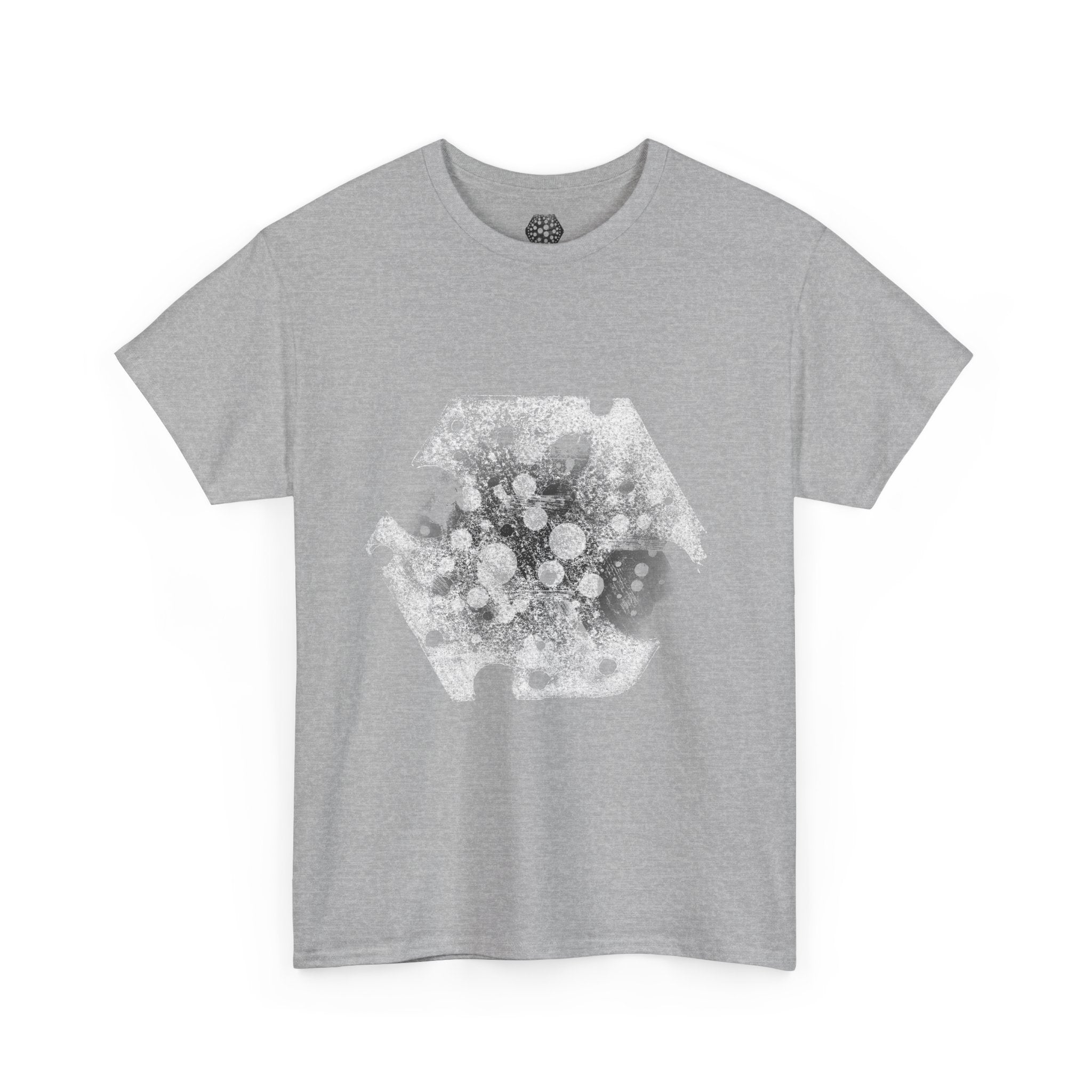 Hex Moon Graphic Tee — Distressed Space Cheese Vintage Astronomy T-Shirt