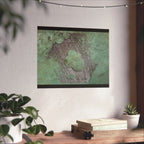 Abstract Green Patina Texture Poster | Matte Horizontal Poster