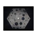 Abstract Hexagon Poster — Minimal Black & Gray Matte Horizontal Wall Art