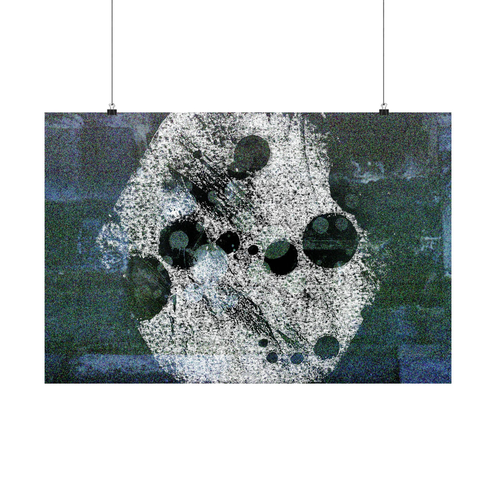 Abstract Moon Crater Matte Poster — Horizontal Wall Art