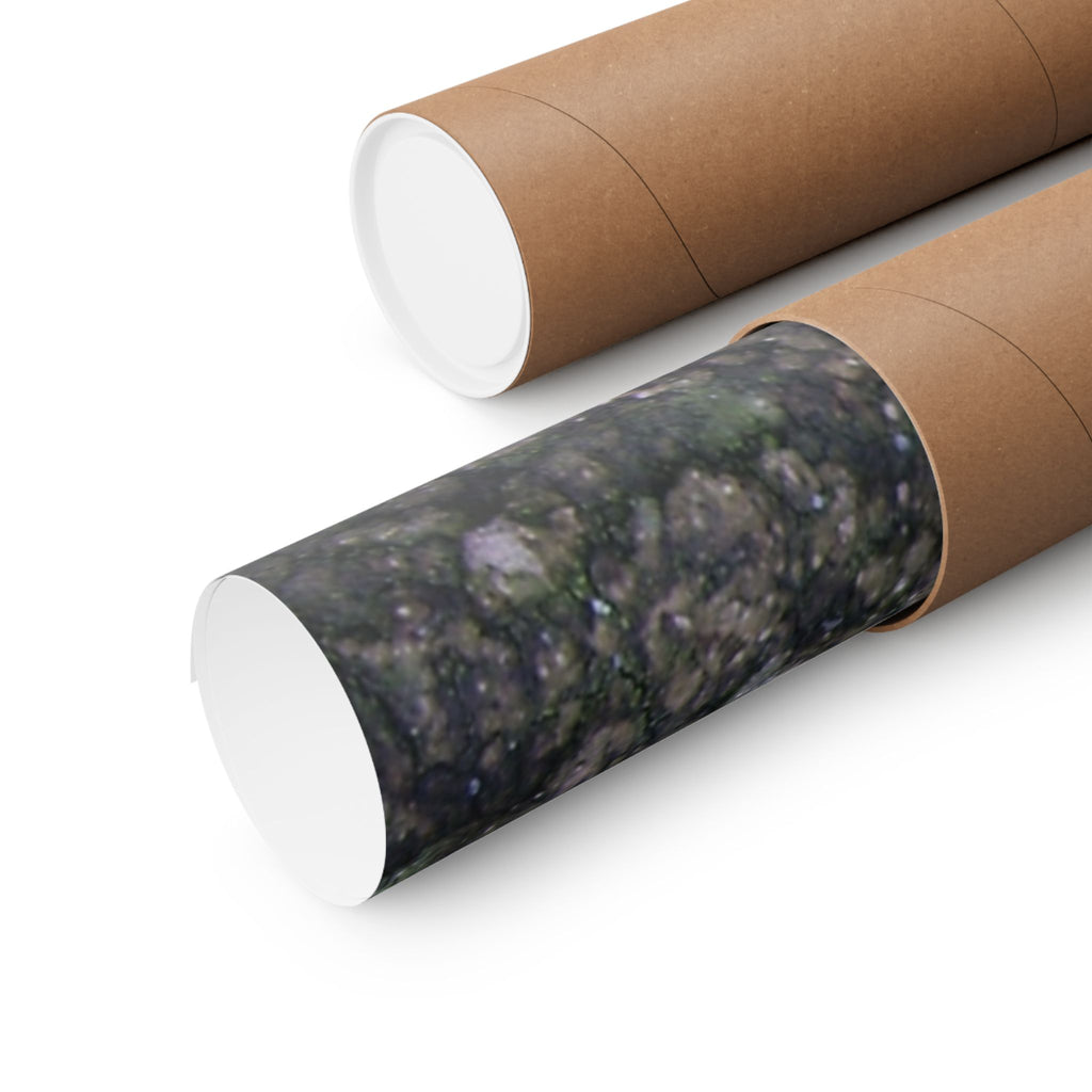 Abstract Galaxy Matte Poster — Black & Silver Cosmic Art (Horizontal)