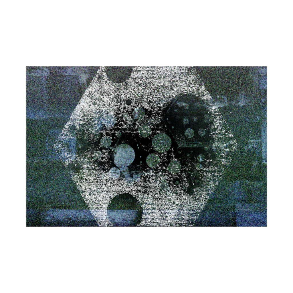 Abstract Geometric Matte Poster — Hexagon & Circles Art Print (Horizontal)