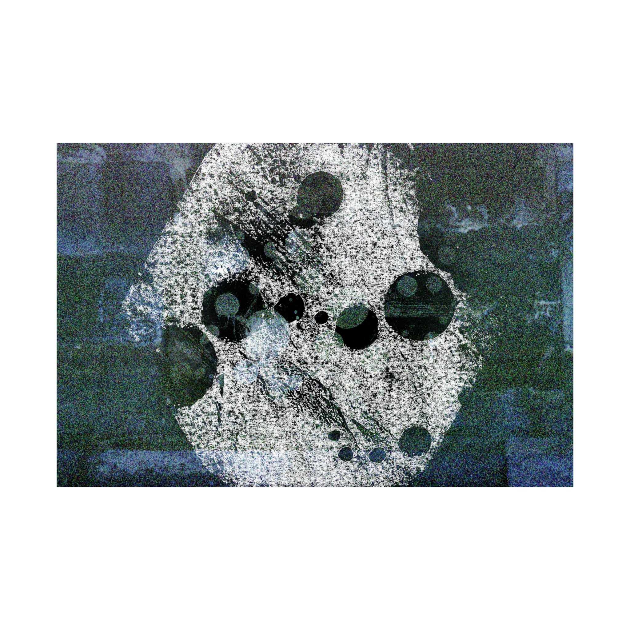 Abstract Moon Crater Matte Poster — Horizontal Wall Art