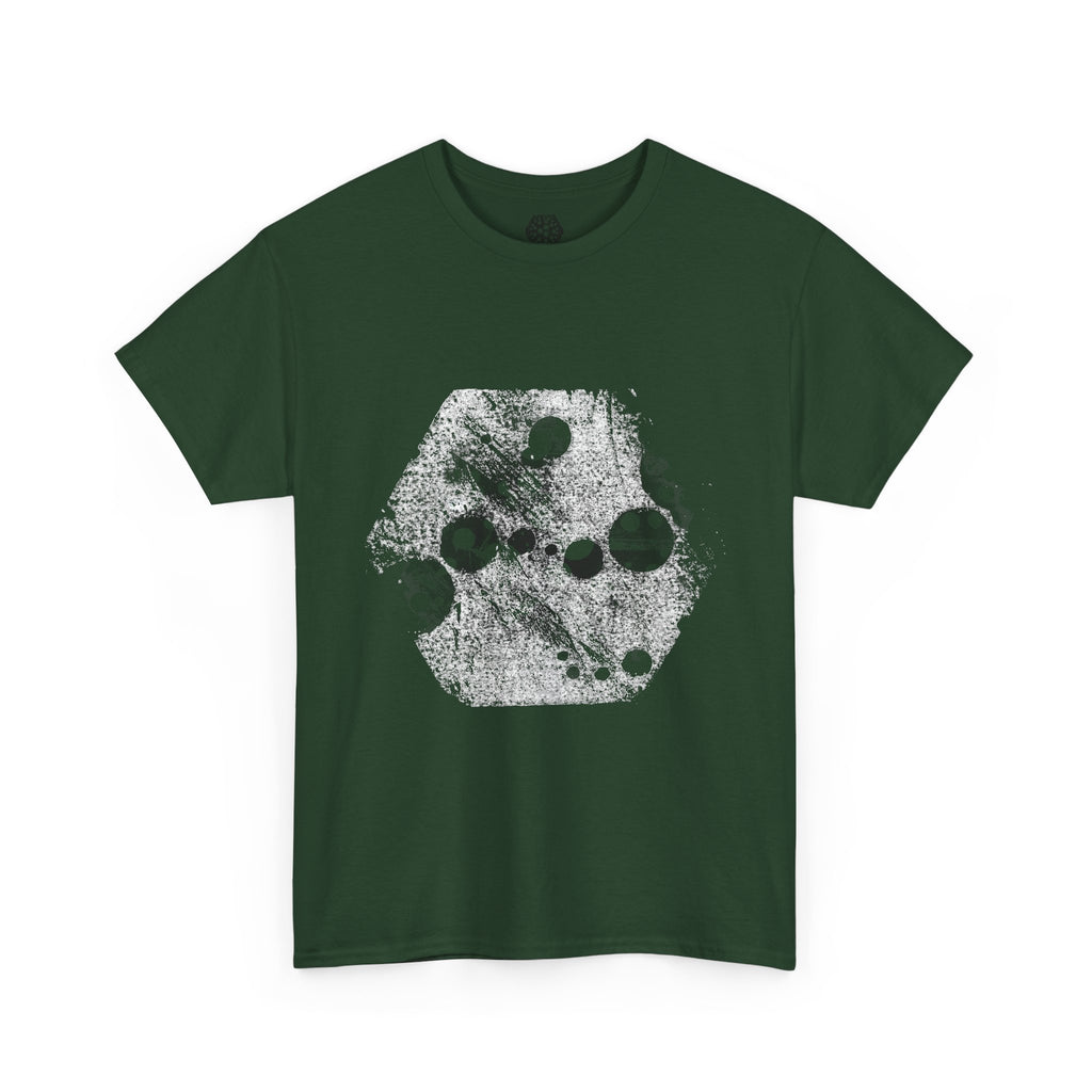 Hex Moon Graphic Tee Design Hex32 — Distressed Space Cheese Vintage Astronomy T-Shirt