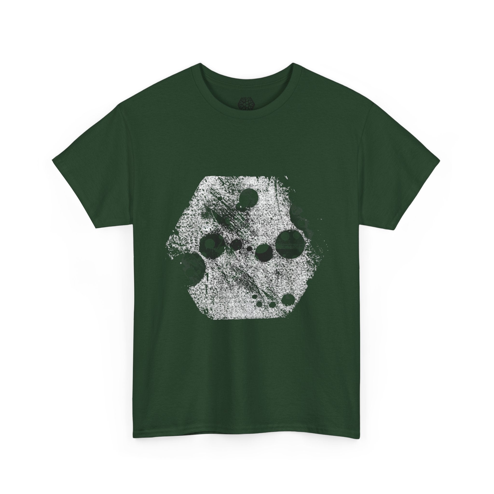 Hex Moon Graphic Tee — Distressed Space Cheese Vintage Astronomy T-Shirt