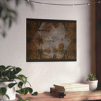 Matte horizontale poster — Kunstprint van een gotisch plafond 