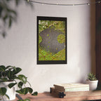 Abstract Geometric Hexagon Poster Matte Vertical | Green Leaf Texture