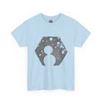 Hexagon Circles Graphic Tee — Digital Manual Print Art