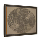 Framed Matte Canvas Art — Abstract Moonprint Landscape - no 34