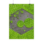Hexagon Leaf Texture Poster | Green Botanical Wall Art