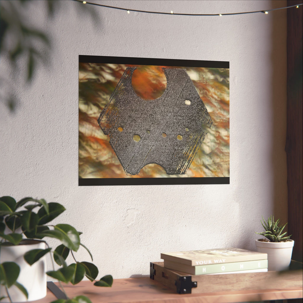 Abstract Geometric Texture Matte Horizontal Poster | Industrial Moon Art