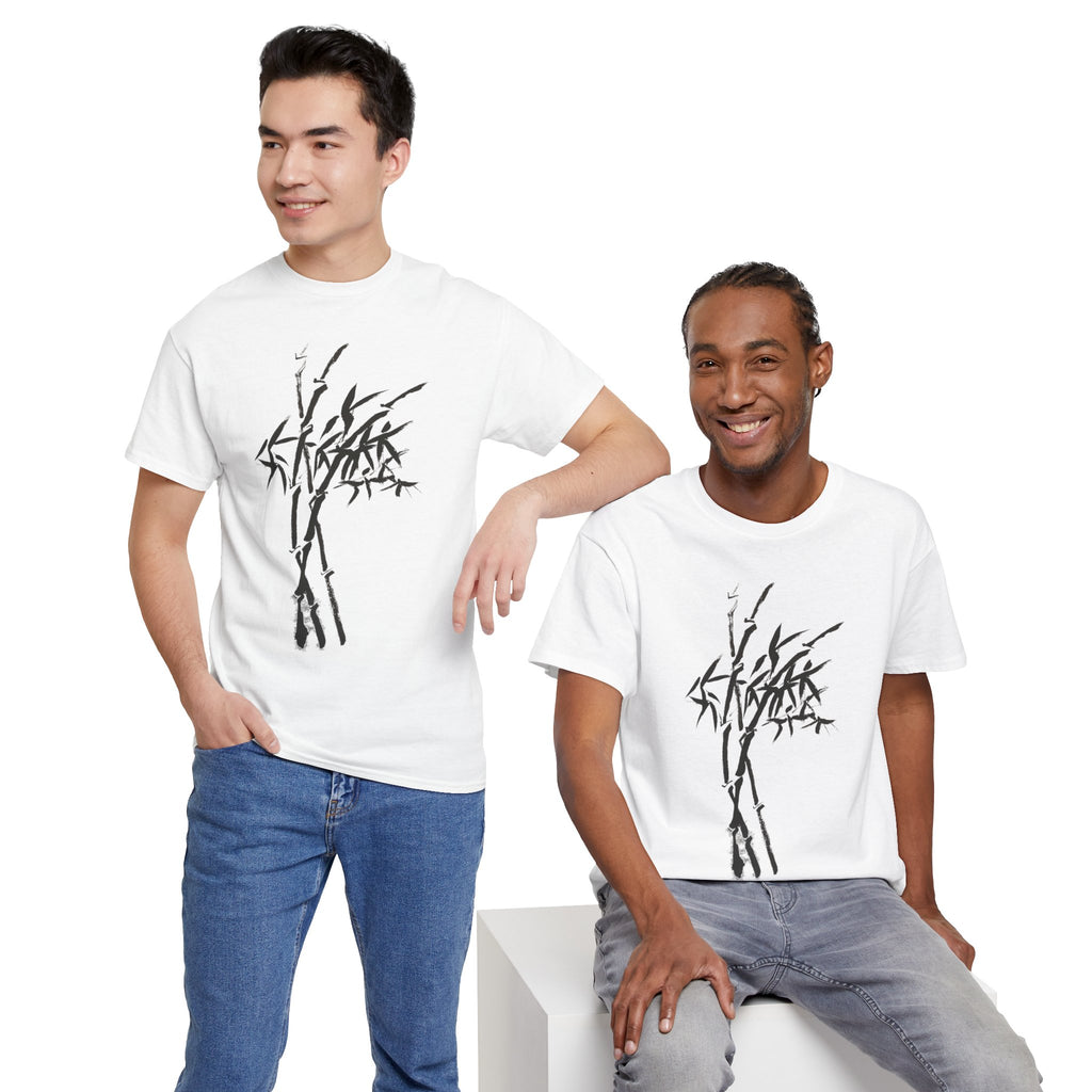 Bamboo Silhouette Tee - Minimal Zen Bamboo Graphic T-Shirt