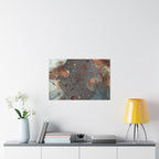 Abstracte poster met geologische textuur — Matte horizontale kunstprint 