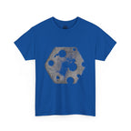 Hexagon Circles Graphic Tee — Digital Manual Print Art