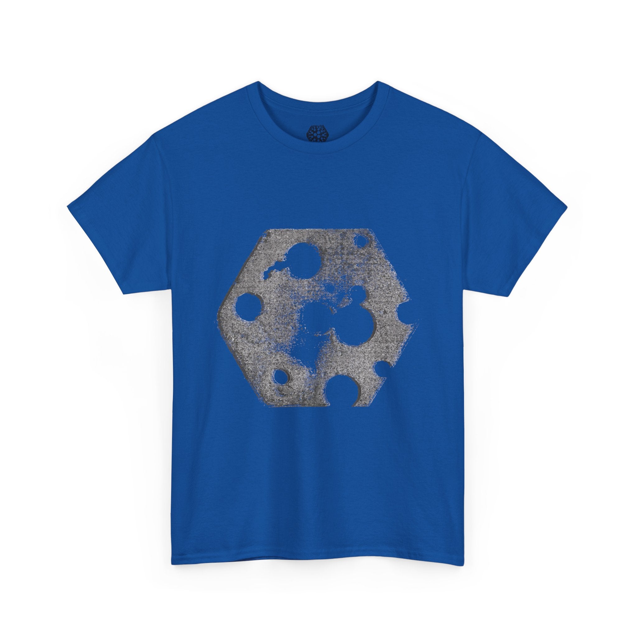 Hexagon Circles Graphic Tee — Digital Manual Print Art