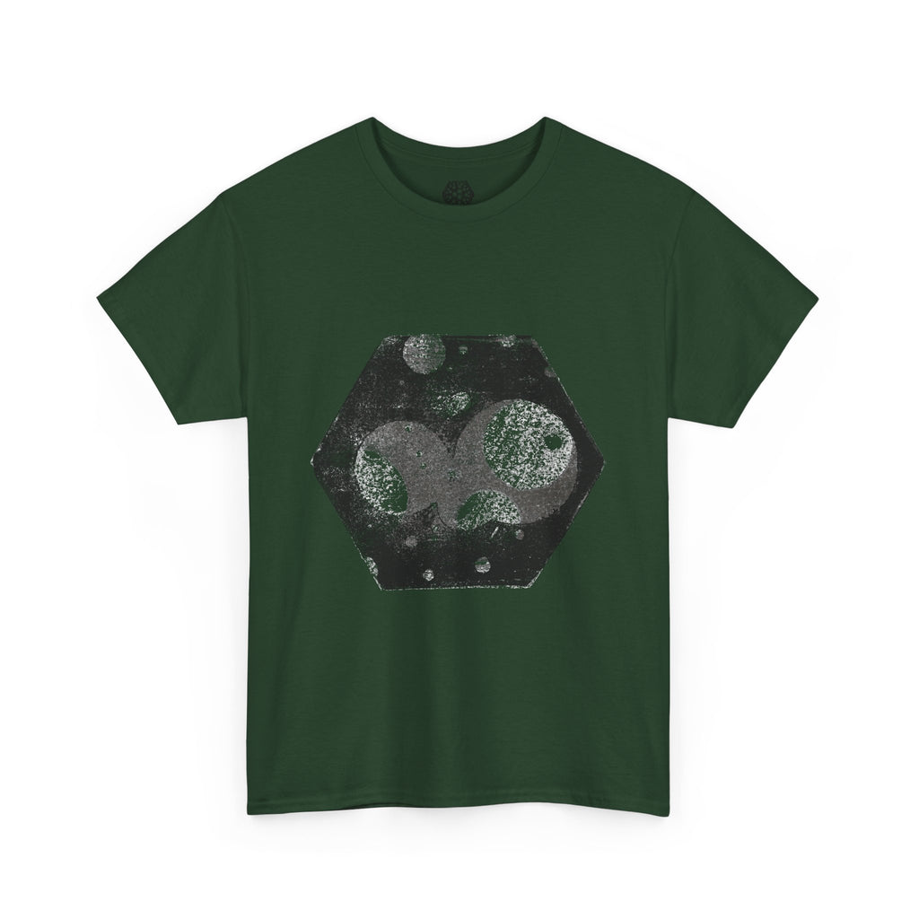 Hex Moon Graphic Tee Design Hex19 — Distressed Space Cheese Vintage Astronomy T-Shirt