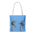 Botanical Sketch Tote Bag — Minimal Blue Wildflower Print