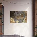 Abstract Earth Tone Hexagon Poster Matte Horizontal Poster | Geometric Wall Art