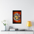 Abstract Hexagon Floral Poster — Matte Vertical Art Print