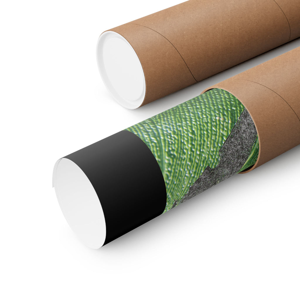 Industrial Gear Art Matte Vertical Posters | Green Textured Abstract