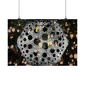 Hexagonal Crystal Bokeh Matte Poster — Abstract Celestial Wall Art