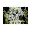 Abstract Nature Matte Horizontal Poster — Moss & Stone Texture Wall Art