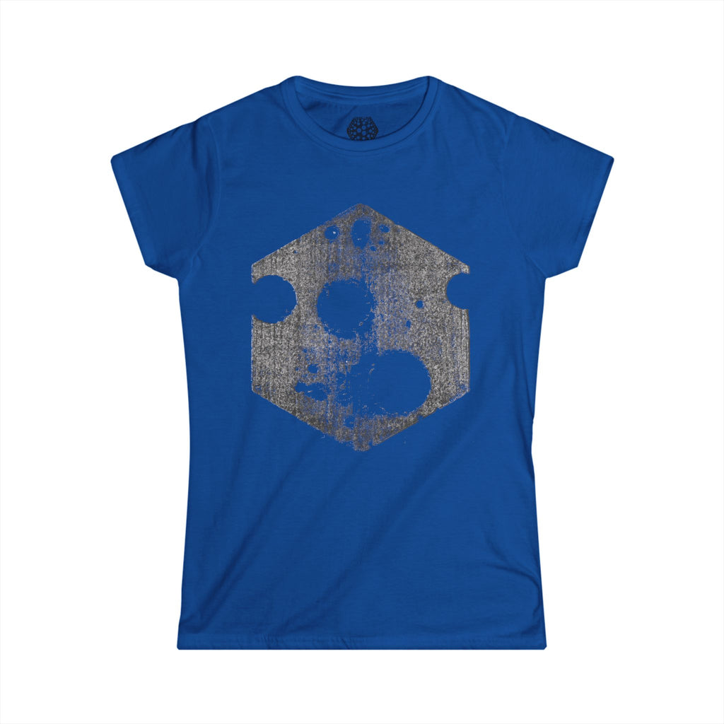 Women's T-Shirt — Distressed Hexagon Cheese Graphic Tee